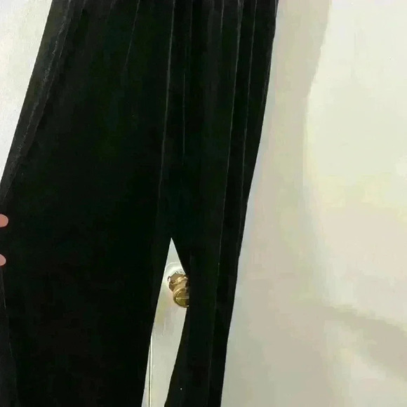 NWT H&M Velvet Wide Leg Romper Black Size 8 - Picture 6 of 8